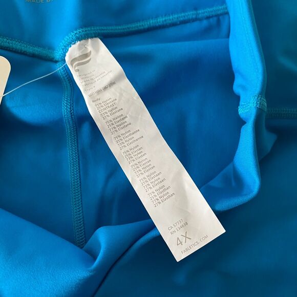Fabletics Motion 365 Size 4X High-Waisted Blue Bike Shorts  6" Inseam - Picture 8 of 10